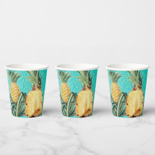 Summer Tropical Pineapple Fruit Birthday Party Paper Cups
