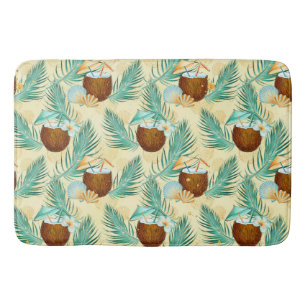 SUMMER TROPICAL PLANTS & FLOWERS  BATH MAT