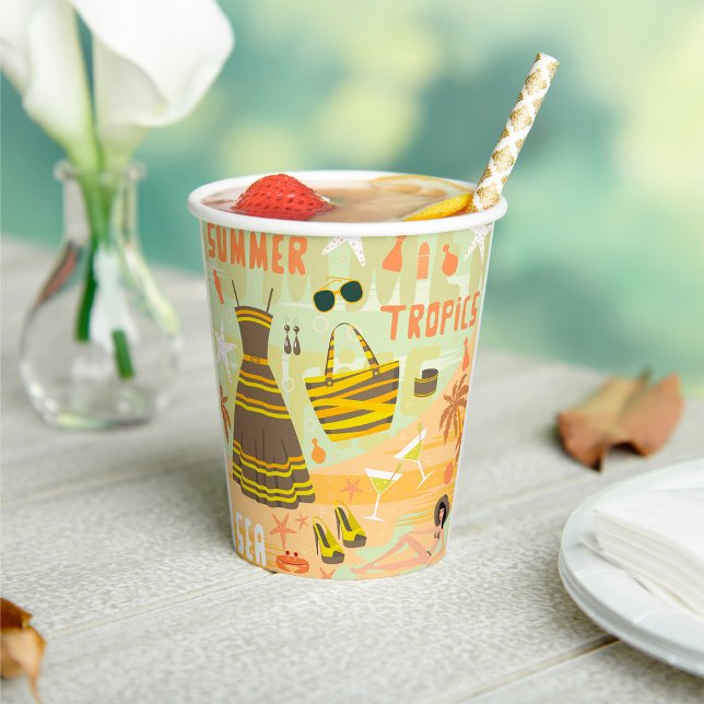 Summer Tropics Paper Cups (Creator Uploaded)