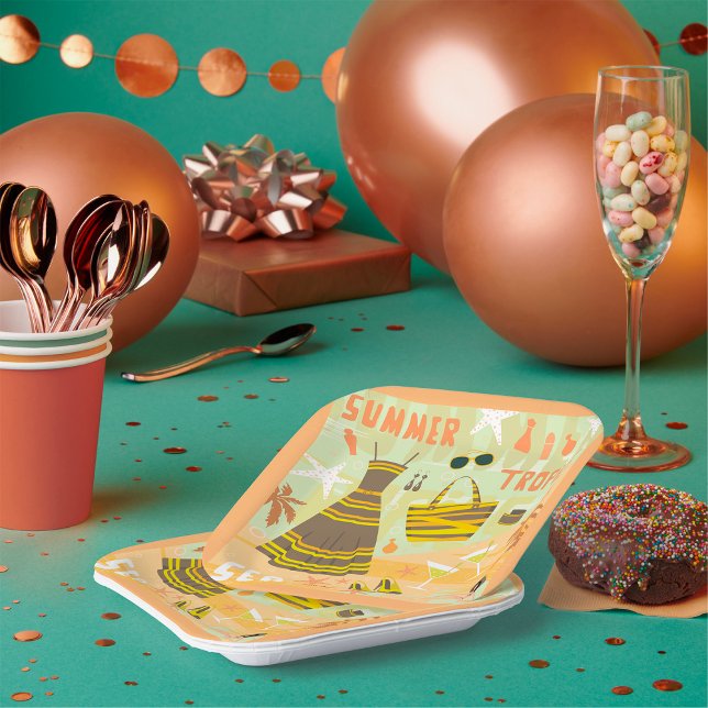 Summer Tropics Paper Plate (Creator Uploaded)