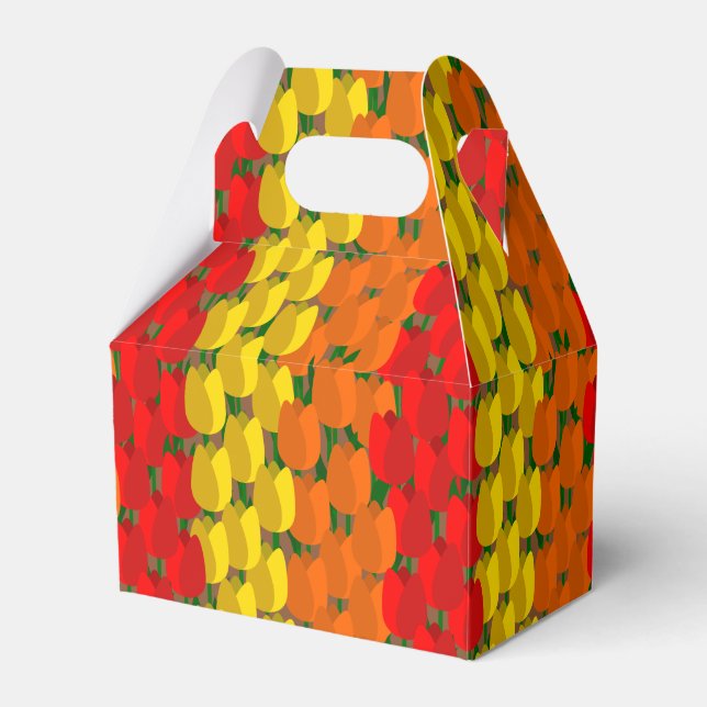 Summer Tulip Field Favour Box (Front Side)