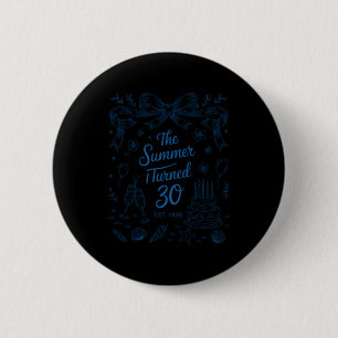 Summer Turned Thirty 30th Birthday Seashell 6 Cm Round Badge