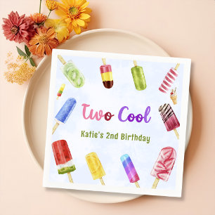 Summer Two Cool Popsicle 2nd Birthday Napkins