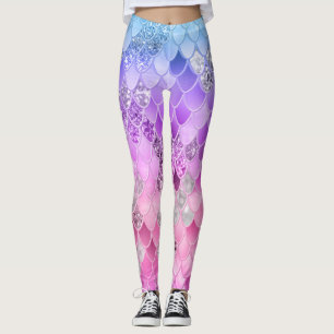 Summer Unicorn Mermaid Scales 1 Leggings