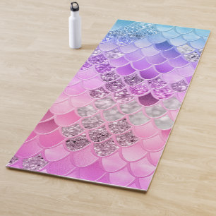 Summer Unicorn Mermaid Scales 1 Yoga Mat