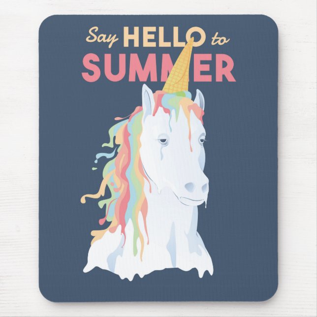Summer Unicorn Mouse Pad (Front)
