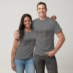 Summer Unisex Minimalist Flower T-Shirt Design
