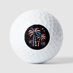 Summer USA Flag 4th of July Golf Balls