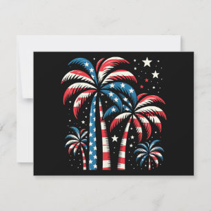 Summer USA Flag 4th of July Thank You Card
