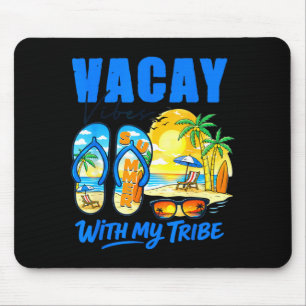 Summer vacation beach family trip vacay vibes with mouse pad