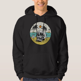Summer Vacation Beach Skull Lover Cool Rowing T-Sh Hoodie