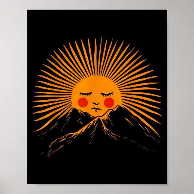 Summer vacation camp camping campfire sunshine poster (Front)