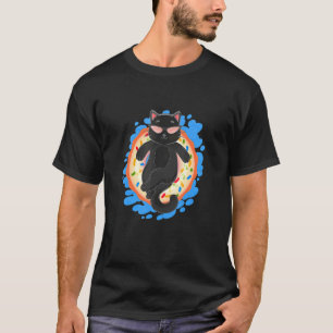 Summer Vacation Cat With Sunglasses In Doughnuts S T-Shirt