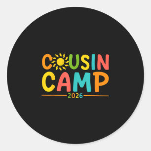 Summer vacation cousin camp 2026 making memories classic round sticker