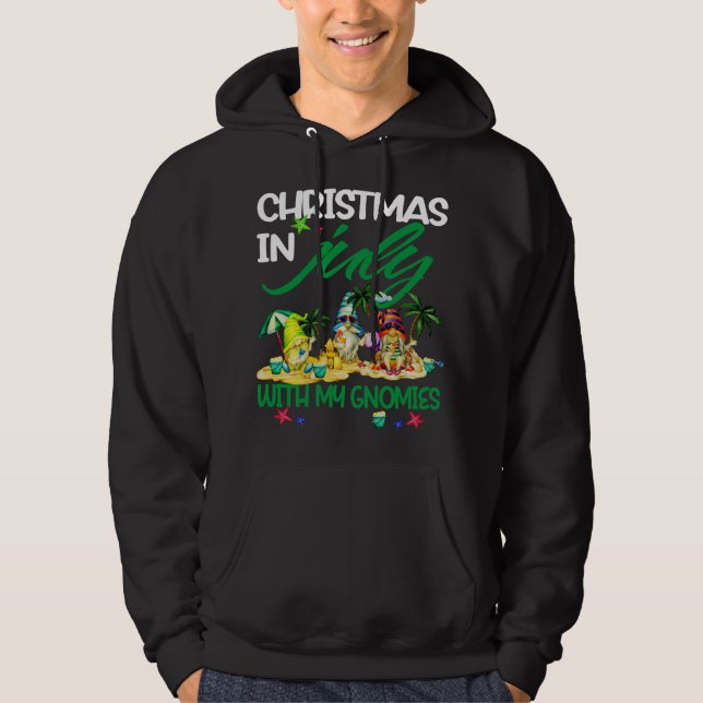 Summer Vacation Gnomes Christmas In July With My G Hoodie (Front)