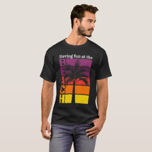 Summer Vacation Having Fun at the Beach Retro T-Shirt