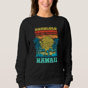 Summer Vacation Honolulu Aloha Palm Trees Sunset H Sweatshirt