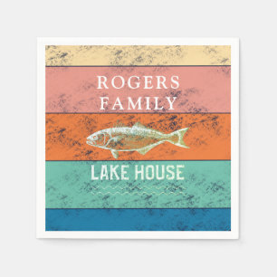 Summer Vacation Lake House Napkin