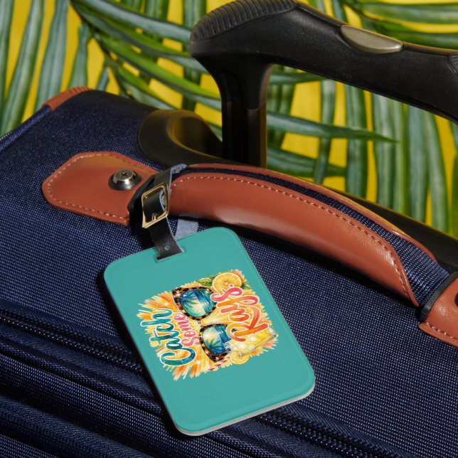  Summer Vacation Luggage Tag Colourful (Front Insitu 1)