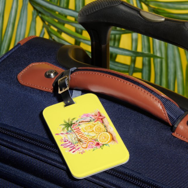 Summer Vacation Luggage Tag Colourful (Front Insitu 1)