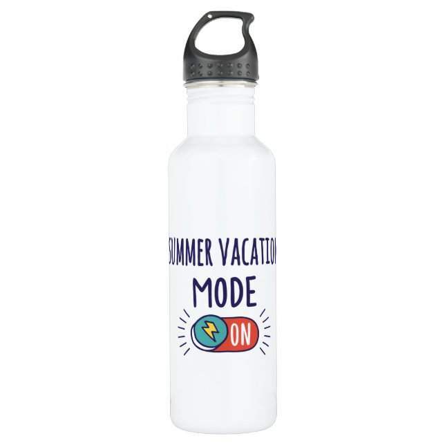 Summer Vacation mode On 710 Ml Water Bottle (Front)