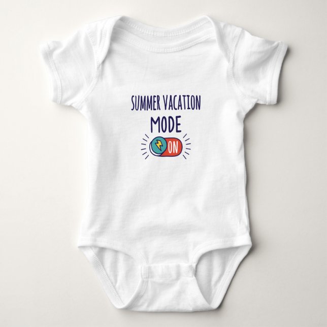 Summer Vacation mode On Baby Bodysuit (Front)