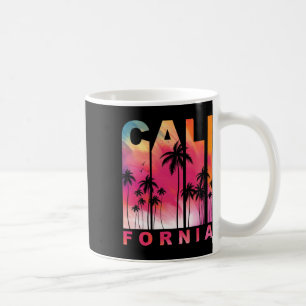 Summer Vacation Palm Trees Ca Vintage Tropical Cal Coffee Mug