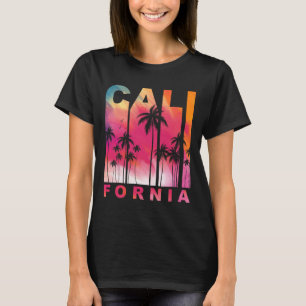Summer Vacation Palm Trees Ca Vintage Tropical Cal T-Shirt