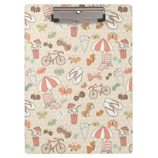 Summer Vacation Pattern Clipboard (Front)