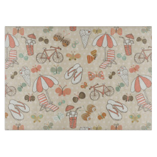Summer Vacation Pattern Cutting Board