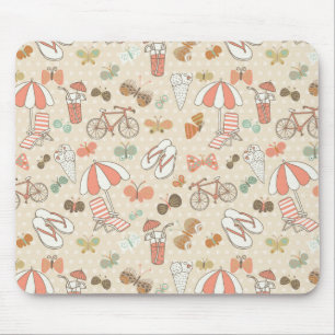 Summer Vacation Pattern Mouse Pad
