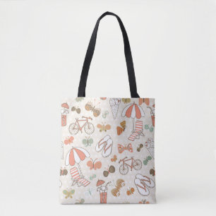 Summer Vacation Pattern Tote Bag