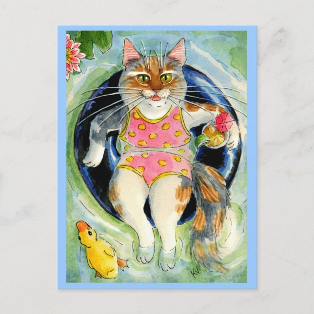 Summer vacation postcard, wishing you were here postcard (Front)