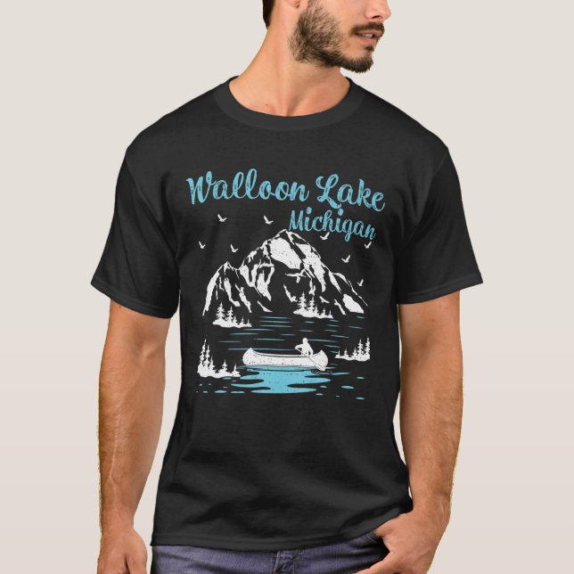 Summer Vacation Retro Michigan Walloon Lake T-Shirt (Front)