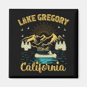 Summer Vacation Retro Mountain California Gregory  Magnet