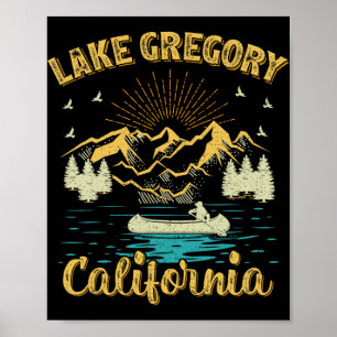 Summer Vacation Retro Mountain California Gregory  Poster