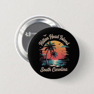 Summer Vacation Retro South Carolina 6 Cm Round Badge