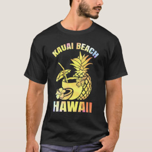 Summer Vacation Retro Sunset Hawaii Kauai Beach T-Shirt