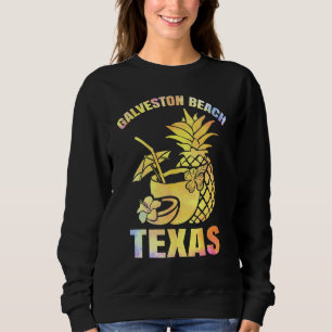 Summer Vacation Retro Sunset Texas Galveston Beach Sweatshirt