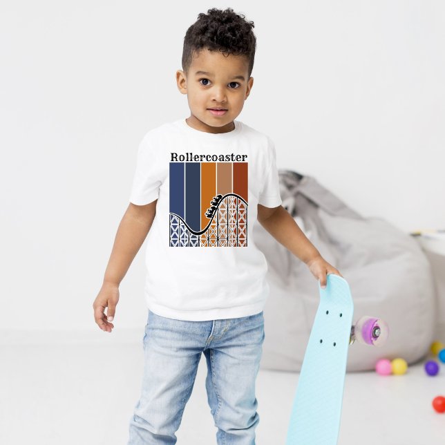 Summer Vacation Riding the Rollercoaster Retro T-Shirt (This fun summer design is versatile and a favorite at any age.)