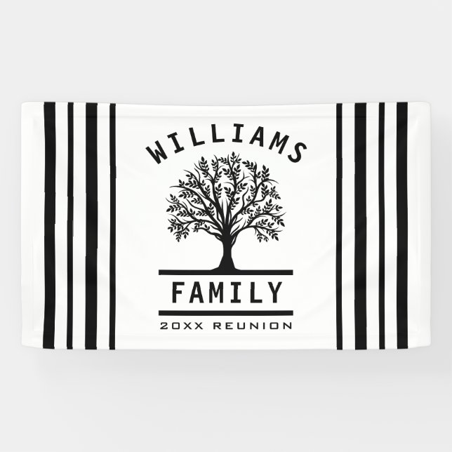 Summer Vacation Road Trip Family Reunion Tree Banner (Horizontal)