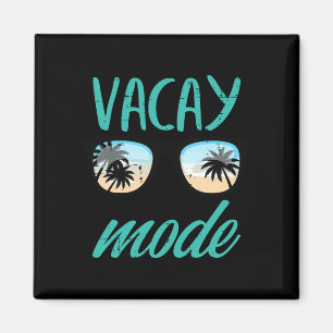 Summer vacation vacay mode sunglasses beach men magnet