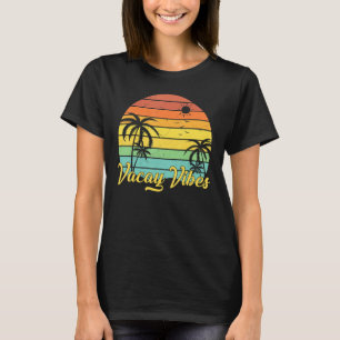 Summer Vacation Vibes Retro Beach Matching Summer T-Shirt