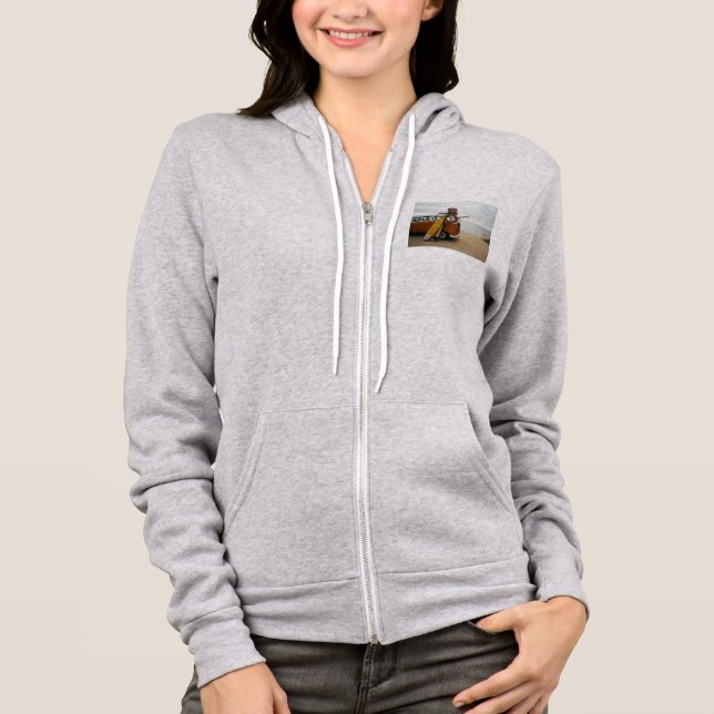 Summer Vacation Vintage Beach Image Hoodie (Front)