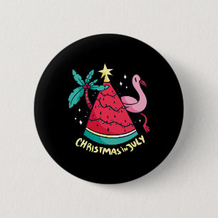 Summer Vacation Watermelon Christmas Tree Christma 6 Cm Round Badge