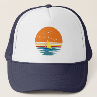 Summer Vacay Mode Vintage Sunset Trucker Hat