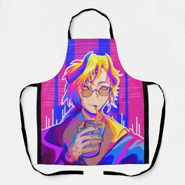 Summer vibe Anime Apron (Front)