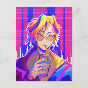 Summer vibe Anime Postcard