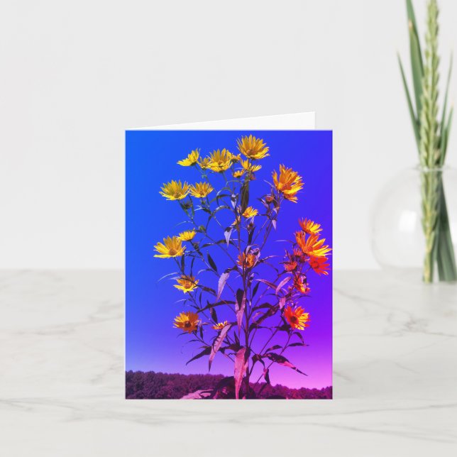 Summer Vibe Flowers Thank You Card (Front)