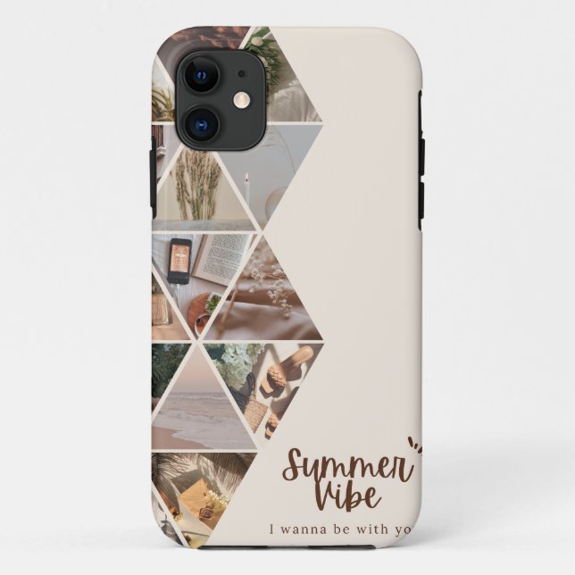 Summer Vibe, I Wanna Be With You, Beige Colour Case-Mate iPhone Case (Back)